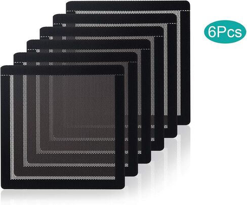CM Computer Case Fan Dust Filter PC Mesh Filter Cover Grills with Magnetic Frame, Black Color (120 x 120 mm (6 Pcs)) in Saudi Arabia