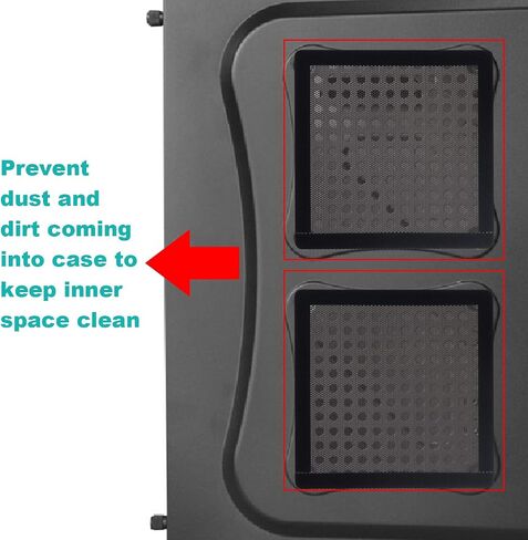 CM Computer Case Fan Dust Filter PC Mesh Filter Cover Grills with Magnetic Frame, Black Color (120 x 120 mm (6 Pcs)) in Saudi Arabia