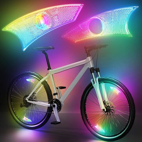 4Pack LED Bike Wheel Lights,Ultra Bright Bicycle Spoke Lights,IPX5 Waterproof, Color Bike Light with Included Batteries,Multi-Color Bicycle Lights in Saudi Arabia