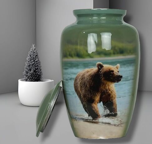 Bear urn Pet urn Decorative urn Box Ashes Keepsake urn pet urn cat urn Burial urn Memorial Urn for Human Ashes Cremation urns Funeral urn Adult Ashes urn Box | Urn for Ashes | up to 220 Cu/in in Saudi Arabia