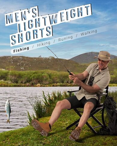 33,000ft Men's Golf Shorts 10" Inseam with Zipper Pocket Lightweight Quick Dry Stretch Hiking Cargo Shorts for Travel Fishing in Saudi Arabia