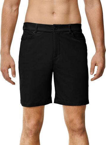 Mens Golf Shorts -7" Stretch Dry Fit Casual Dress Lightweight Athletic Shorts with Pockets for Camping Fishing Hiking in Kuwait
