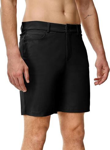 Mens Golf Shorts -7" Stretch Dry Fit Casual Dress Lightweight Athletic Shorts with Pockets for Camping Fishing Hiking in Kuwait