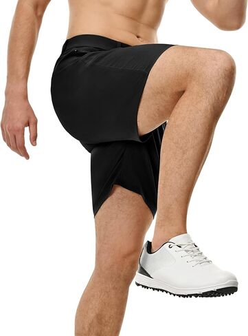 Mens Golf Shorts -7" Stretch Dry Fit Casual Dress Lightweight Athletic Shorts with Pockets for Camping Fishing Hiking in Kuwait