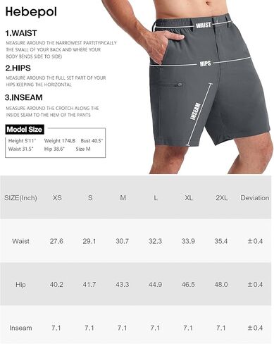 شورت رجالي للمشي لمسافات طويلة سريع الجفاف للسفر في الهواء الطلق للرجال مع جيوب متعددة للجولف وصيد الأسماك والتخييم كاجوال in Kuwait