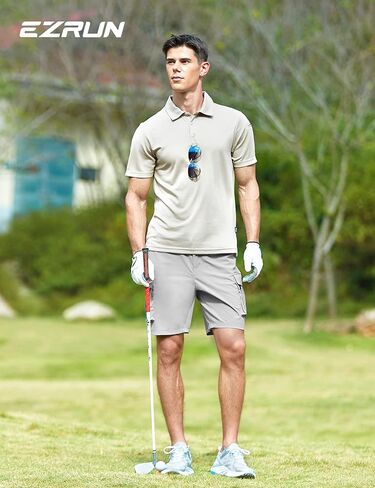 شورت رجالي كاجوال للمشي لمسافات طويلة قابل للتمدد سريع الجفاف في الهواء الطلق شورت صيفي للعمل والجولف والصيد التكتيكي مع جيوب بسحاب in Kuwait