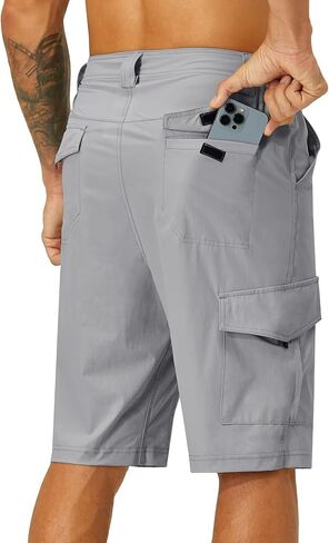 شورت KPSUN الرجالي للتنزه سيرًا على الأقدام وخفيف الوزن سريع الجفاف وخفيف الوزن لصيد الجولف مع جيوب متعددة in Kuwait