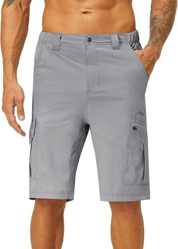 شورت KPSUN الرجالي للتنزه سيرًا على الأقدام وخفيف الوزن سريع الجفاف وخفيف الوزن لصيد الجولف مع جيوب متعددة in Kuwait