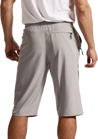 Rdruko Men's Outdoor Sports Hiking Long Shorts 12" Quick Dry Lightweight Capri 3/4 Shorts in Saudi Arabia