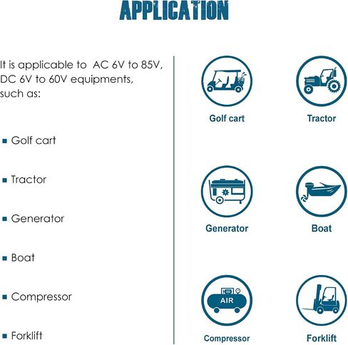 جهاز قياس الساعة الرقمي LCD من Runleader، جهد قابل للتطبيق AC 6V إلى 85V/DC 6V إلى 60V، ساعات TOT قابلة لإعادة الضبط، تذكير بالصيانة، تصميم مقاوم للماء لعربة الجولف، مولد قارب، رافعة شوكية إلخ. in Saudi Arabia