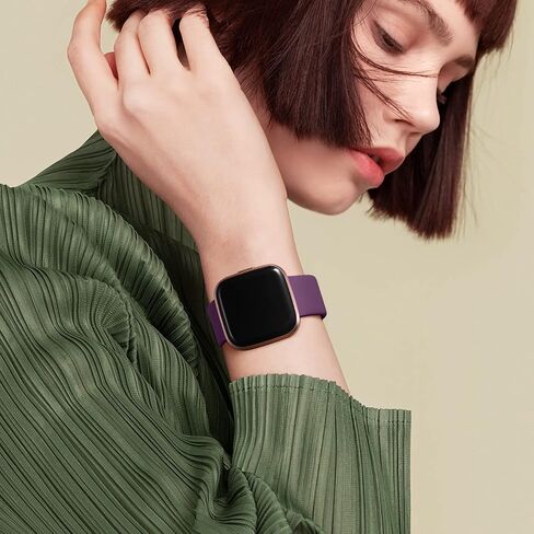 Witzon Compatible with Fitbit Versa 2 Band/Versa Lite/Versa Bands for Women Men, Soft Silicone Replacement Wristbands Sport Band for Versa 2 Smart Watch, Small Large in Saudi Arabia
