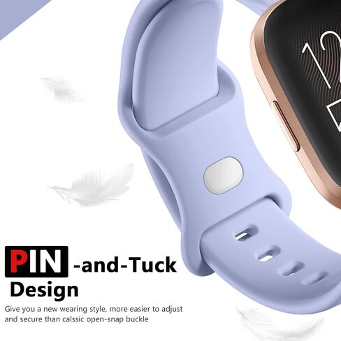 Witzon Compatible with Fitbit Versa 2 Band/Versa Lite/Versa Bands for Women Men, Soft Silicone Replacement Wristbands Sport Band for Versa 2 Smart Watch, Small Large in Saudi Arabia