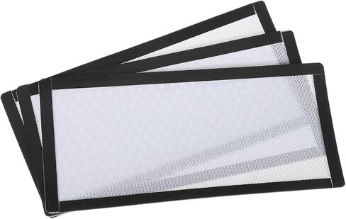 MECCANIXITY 3 قطع فلتر غبار PC، 240 × 120 مم إطار مغناطيسي PVC حافظة كمبيوتر تبريد غطاء شبكي مقاوم للغبار شوايات مروحة لمكبرات صوت هيكل الكمبيوتر، أبيض in Saudi Arabia