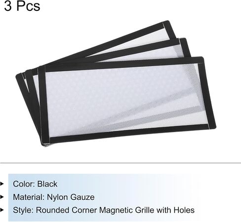 MECCANIXITY 3 قطع فلتر غبار PC، 240 × 120 مم إطار مغناطيسي PVC حافظة كمبيوتر تبريد غطاء شبكي مقاوم للغبار شوايات مروحة لمكبرات صوت هيكل الكمبيوتر، أبيض in Saudi Arabia