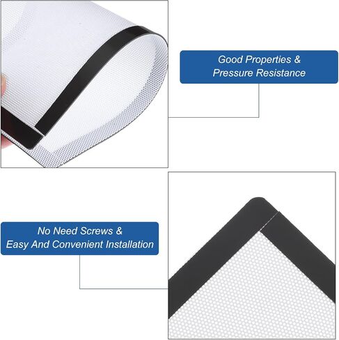 MECCANIXITY 3 قطع فلتر غبار PC، 240 × 120 مم إطار مغناطيسي PVC حافظة كمبيوتر تبريد غطاء شبكي مقاوم للغبار شوايات مروحة لمكبرات صوت هيكل الكمبيوتر، أبيض in Saudi Arabia