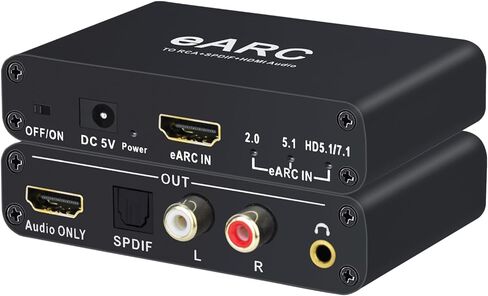 محول صوت eARC/ARC بتردد 192 كيلو هرتز، ومستخرج صوت HDMI eARC/ARC إلى HDMI، وSPDIF/بصري، ومقبس L/R أو 3.5 مم، ومحول صوت رقمي إلى تناظري in Kuwait