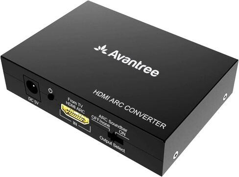 Avantree HAX05 - محول الصوت HDMI ARC صوت التلفزيون مع إمكانيات التمرير، ومخرج الصوت البصري والتناظري، ودعم CEC in Saudi Arabia