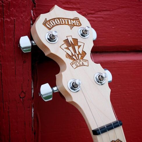 سلسلة Deering Goodtime DECO Openback Banjo 1920's Art Deco Inlay مع مجموعة حافظة صلبة من Instrument Alley - صنع في الولايات المتحدة الأمريكية in Kuwait