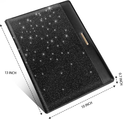 Padfolio/Resume Portfolio Folder for Women Men, WAVEYU Cute Chic Padfolio Cover Folder, Conference/Legal Document Organizer with Letter/A4 Size Clipboard, Document Sleeve, White Flower in Kuwait