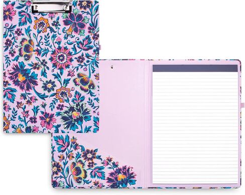 Vera Bradley Clipboard Folio with Refillable Lined Notepad, Padfolio with Interior Pocket and Pen Loop, Sunlit Garden Greek Sage in Saudi Arabia