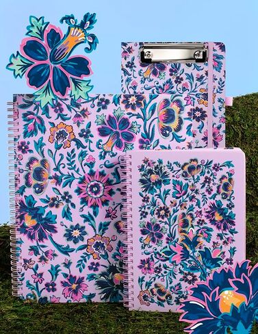 Vera Bradley Clipboard Folio with Refillable Lined Notepad, Padfolio with Interior Pocket and Pen Loop, Sunlit Garden Greek Sage in Saudi Arabia