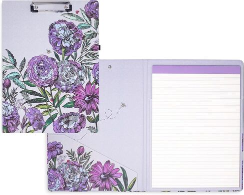 Vera Bradley Clipboard Folio with Refillable Lined Notepad, Padfolio with Interior Pocket and Pen Loop, Sunlit Garden Greek Sage in Saudi Arabia