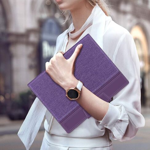 Toplive Portfolio Case Padfolio، منظم مستندات الأعمال التنفيذية مع حافظة بحجم الحروف، حامل بطاقة العمل، حافظة الكمبيوتر اللوحي، لمؤتمر مكتب مدرسة الأعمال، أرجواني in Kuwait