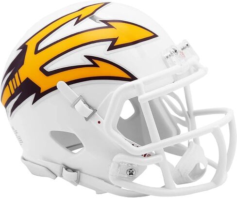 خوذة كرة القدم الصغيرة Riddell NCAA Arizona State Sun Devils White Fork Speed in Saudi Arabia