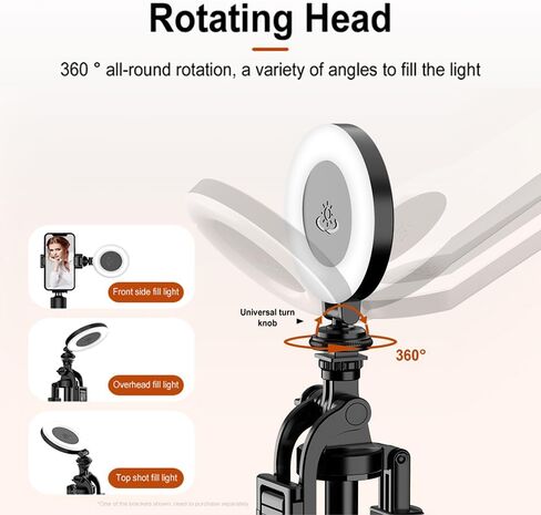 Joyful Clip on Ring Light, Selfie Light, LED Rechargeable Clip Fill Video Light Adjusted 3 Light Modes Selfie Ring Light for Phone, iPad, Camera, Laptop, 360° Rotation Phone Light for Selfie, Makeup in Saudi Arabia