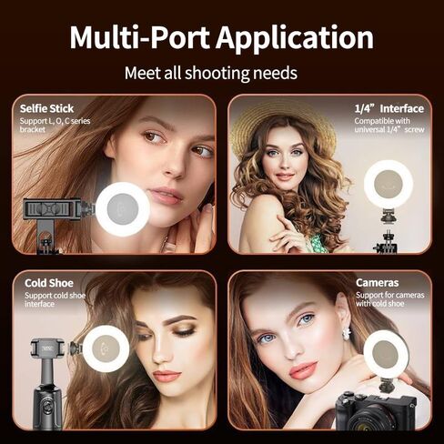 Joyful Clip on Ring Light, Selfie Light, LED Rechargeable Clip Fill Video Light Adjusted 3 Light Modes Selfie Ring Light for Phone, iPad, Camera, Laptop, 360° Rotation Phone Light for Selfie, Makeup in Saudi Arabia