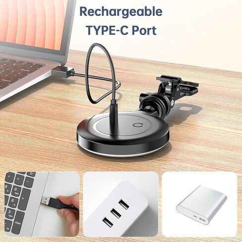 Joyful Clip on Ring Light, Selfie Light, LED Rechargeable Clip Fill Video Light Adjusted 3 Light Modes Selfie Ring Light for Phone, iPad, Camera, Laptop, 360° Rotation Phone Light for Selfie, Makeup in Saudi Arabia