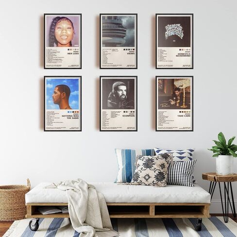 Drake Poster Set of 6 Album Cover Posters 8 by 12 inch Music Posters for Room Aesthetic Canvas Wall Art for Teens Room Decor UNFRAMED (Drake) in Saudi Arabia