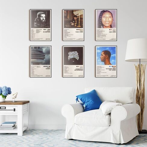 Drake Poster Set of 6 Album Cover Posters 8 by 12 inch Music Posters for Room Aesthetic Canvas Wall Art for Teens Room Decor UNFRAMED (Drake) in Saudi Arabia