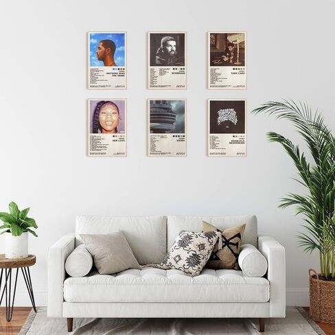 Drake Poster Set of 6 Album Cover Posters 8 by 12 inch Music Posters for Room Aesthetic Canvas Wall Art for Teens Room Decor UNFRAMED (Drake) in Saudi Arabia