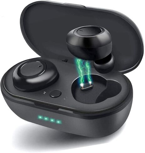 Wireless Earbuds Bluetooth in Ear Light-Weight Headphones Built-in Mic, IP7 Waterproof, Immersive Premium Sound Long Distance Connection Headset Speaker with Charging Case, for Sport,and Running in Kuwait