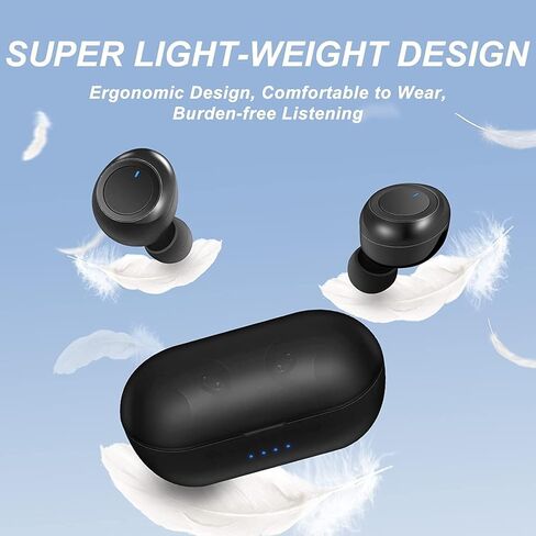Wireless Earbuds Bluetooth in Ear Light-Weight Headphones Built-in Mic, IP7 Waterproof, Immersive Premium Sound Long Distance Connection Headset Speaker with Charging Case, for Sport,and Running in Kuwait