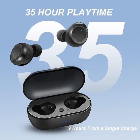 Wireless Earbuds Bluetooth in Ear Light-Weight Headphones Built-in Mic, IP7 Waterproof, Immersive Premium Sound Long Distance Connection Headset Speaker with Charging Case, for Sport,and Running in Kuwait