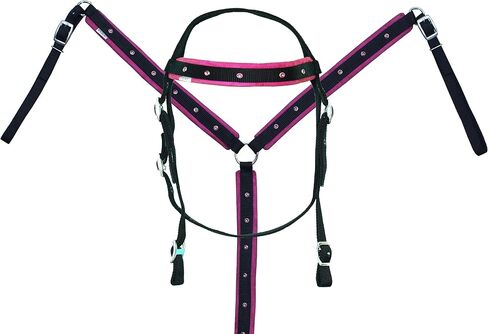 Premium Synthetic Horse Tack Set with Headstall Breast Collar and Reins - Full and Cob - Multiple Color Equine Tack Set in Saudi Arabia
