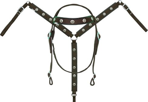 Premium Synthetic Horse Tack Set with Headstall Breast Collar and Reins - Full and Cob - Multiple Color Equine Tack Set in Saudi Arabia