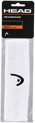 HEAD Headband - Tennis Sweatbands for Women and Men - Sweat Absorption Head Bands, Black in Kuwait