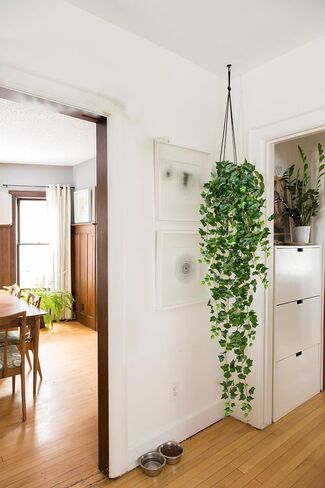 Hollyone 2pcs Artificial Hanging Plants 35.4" Fake Ivy Vine Faux Ivy Leaves Fire and UV Resistant Hanging Plant Wall Greenery for House Room Patio Indoor Outdoor Home Shelf Office Wedding Decor in Saudi Arabia