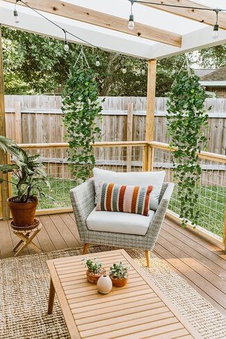 Hollyone 2pcs Artificial Hanging Plants 35.4" Fake Ivy Vine Faux Ivy Leaves Fire and UV Resistant Hanging Plant Wall Greenery for House Room Patio Indoor Outdoor Home Shelf Office Wedding Decor in Saudi Arabia