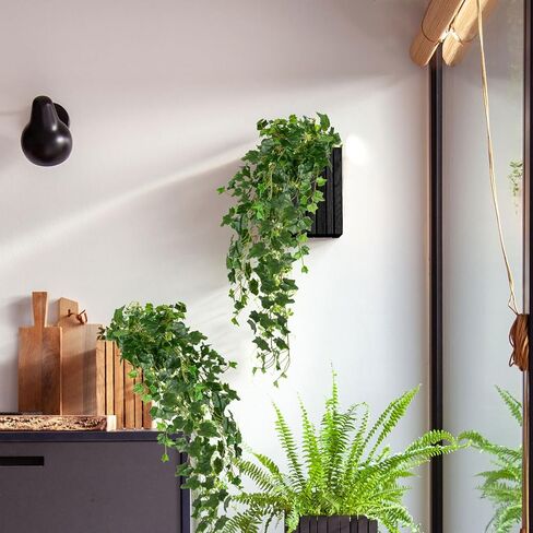 Hollyone 2pcs Artificial Hanging Plants 35.4" Fake Ivy Vine Faux Ivy Leaves Fire and UV Resistant Hanging Plant Wall Greenery for House Room Patio Indoor Outdoor Home Shelf Office Wedding Decor in Saudi Arabia