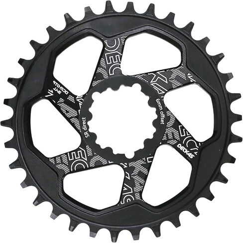 DJC Bike Chainring Direct Mount 6mm Offset Round Oval Chainring for Sram GXP Interface Crankset Aluminum Lightweight 30 32 34 36 38 Tooth in Saudi Arabia