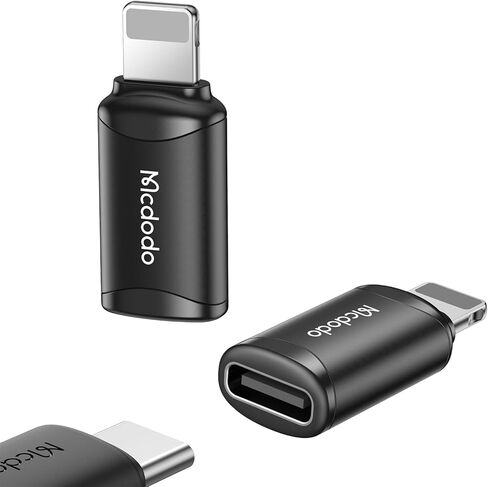 mcdodo USB-C Adapter Lightning Female to USB Type C Male Connector,i OS Lightning Cable Becomes Type-C Cable Compatible iPhone 15 Series,iPad,Galaxy S23 Support Fast Charging and Data Transfer,2 Pack in Saudi Arabia
