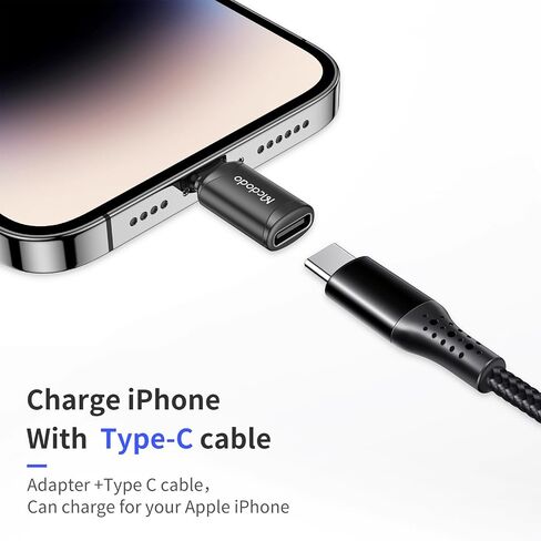 mcdodo USB-C Adapter Lightning Female to USB Type C Male Connector,i OS Lightning Cable Becomes Type-C Cable Compatible iPhone 15 Series,iPad,Galaxy S23 Support Fast Charging and Data Transfer,2 Pack in Saudi Arabia