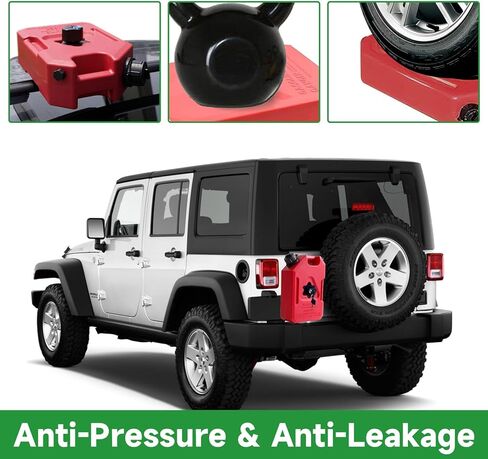 البنزين حاوية قفل جبل النفط تصاعد قفل 1/2 جالون خزان الغاز حامل للدراجات النارية على الطرق الوعرة SUV شاحنة سيارات جالون يمكن تحديد جهاز in Kuwait