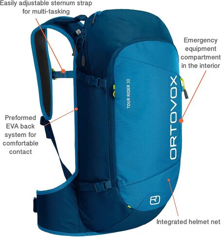 Ortovox Tour Rider 30L Ski Touring Backpack, Petrol Blue in Saudi Arabia