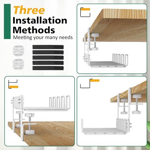 Under Desk Cable Management Tray, L 15.7''W 6.3'' No Drill Steel Desk Cable Organizers, Wire Management Tray Cable Management Rack, Desk Cable Tray Wire Organizer With Desk Cord Organizer in Kuwait