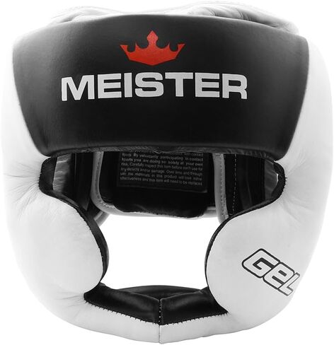 Meister Gel Full-Face Training Head Guard for MMA, Boxing & Muay Thai - White/Black - XX-Large in Saudi Arabia